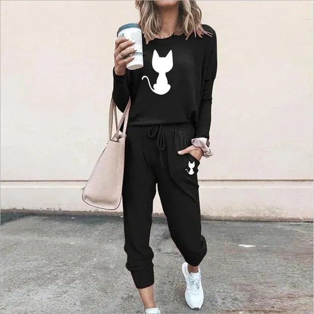 Traje de casa con estampado gráfico para mujer