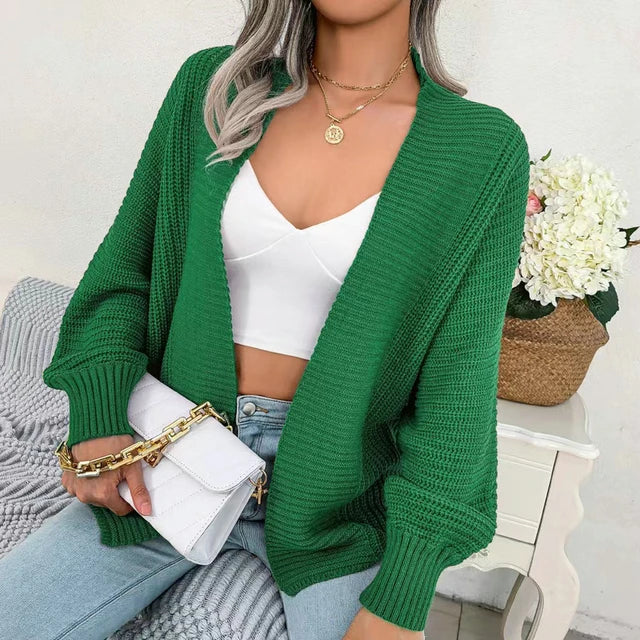 Gigi - Chaleco de punto de manga larga para mujer