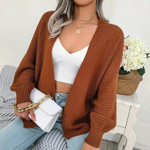 Gigi - Chaleco de punto de manga larga para mujer