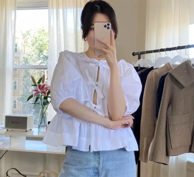 Blusa de popelina