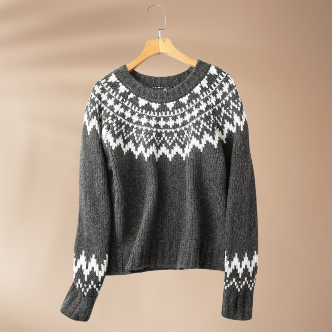 Mira | Jersey de lana cálida para mujer en gris