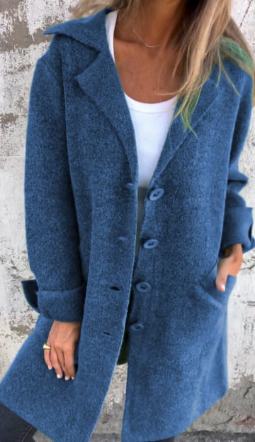 Teni™ | Abrigo largo casual elegante con prácticos bolsillos