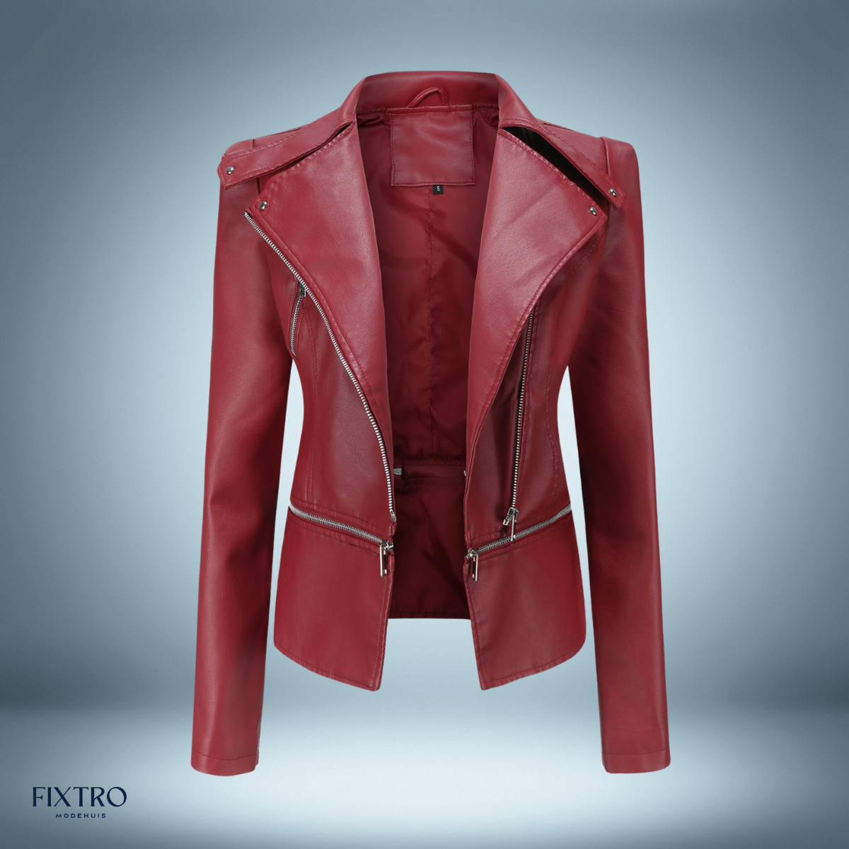 Chaqueta de cuero | con cuello abierto