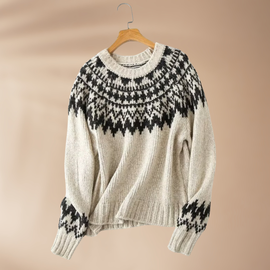 Mira | Jersey de lana cálida para mujer en gris