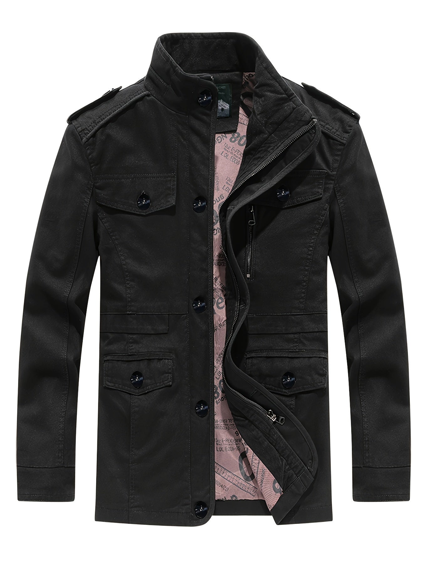 Chaqueta de invierno acolchada con cremallera para hombre | Ideal para actividades al aire libre
