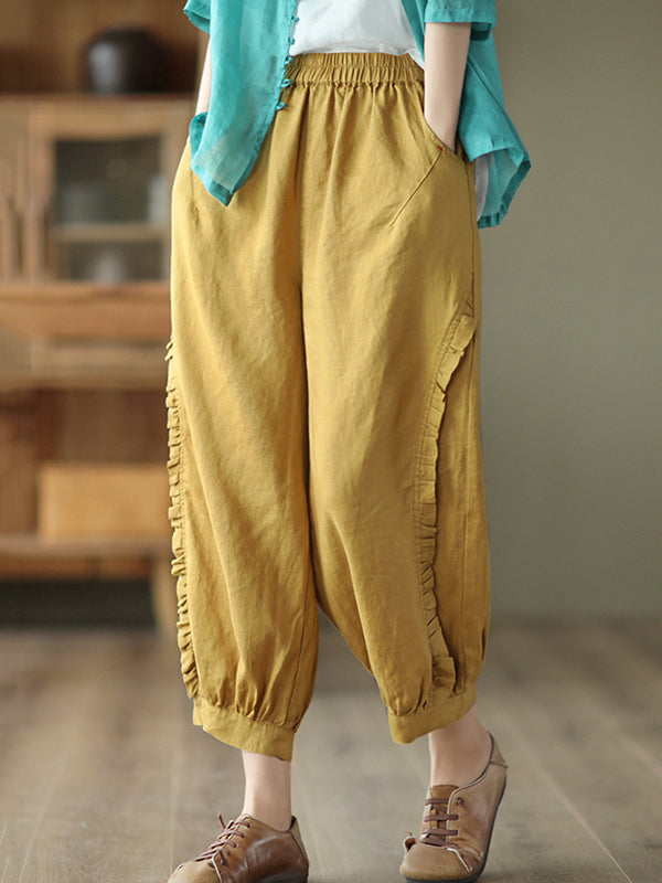 Chike - Pantalones de harén con volantes