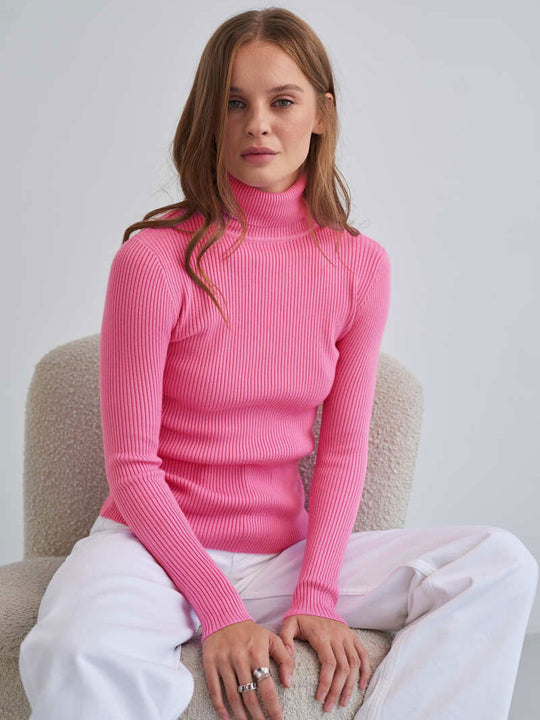Jersey de cuello alto para mujer | Elegancia y esenciales de otoño