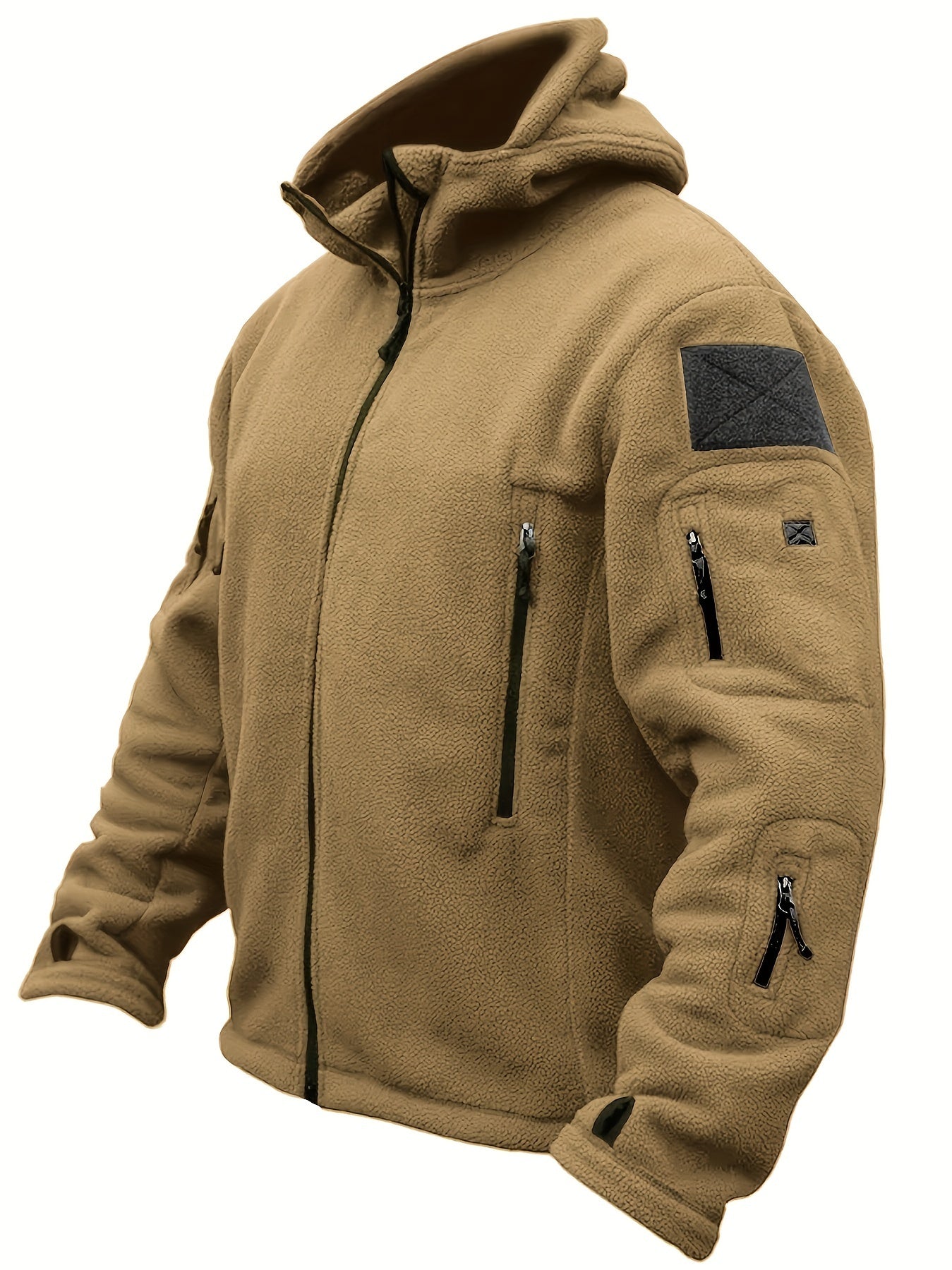 Cálida chaqueta polar cortaviento para hombre | Perfecta para actividades al aire libre