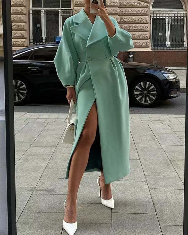 Retroluxe | abrigo vintage de lana con mangas farol y solapa