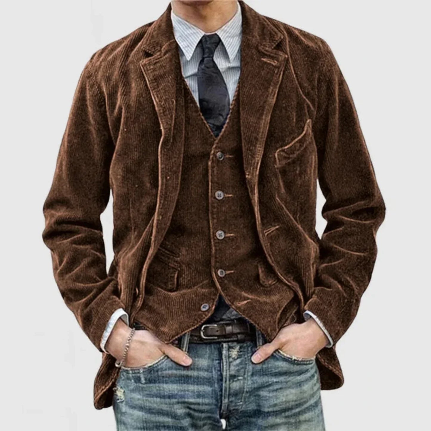Frederik - Chaqueta - Clásica - Moderna - Ideal para otoño / invierno para hombre