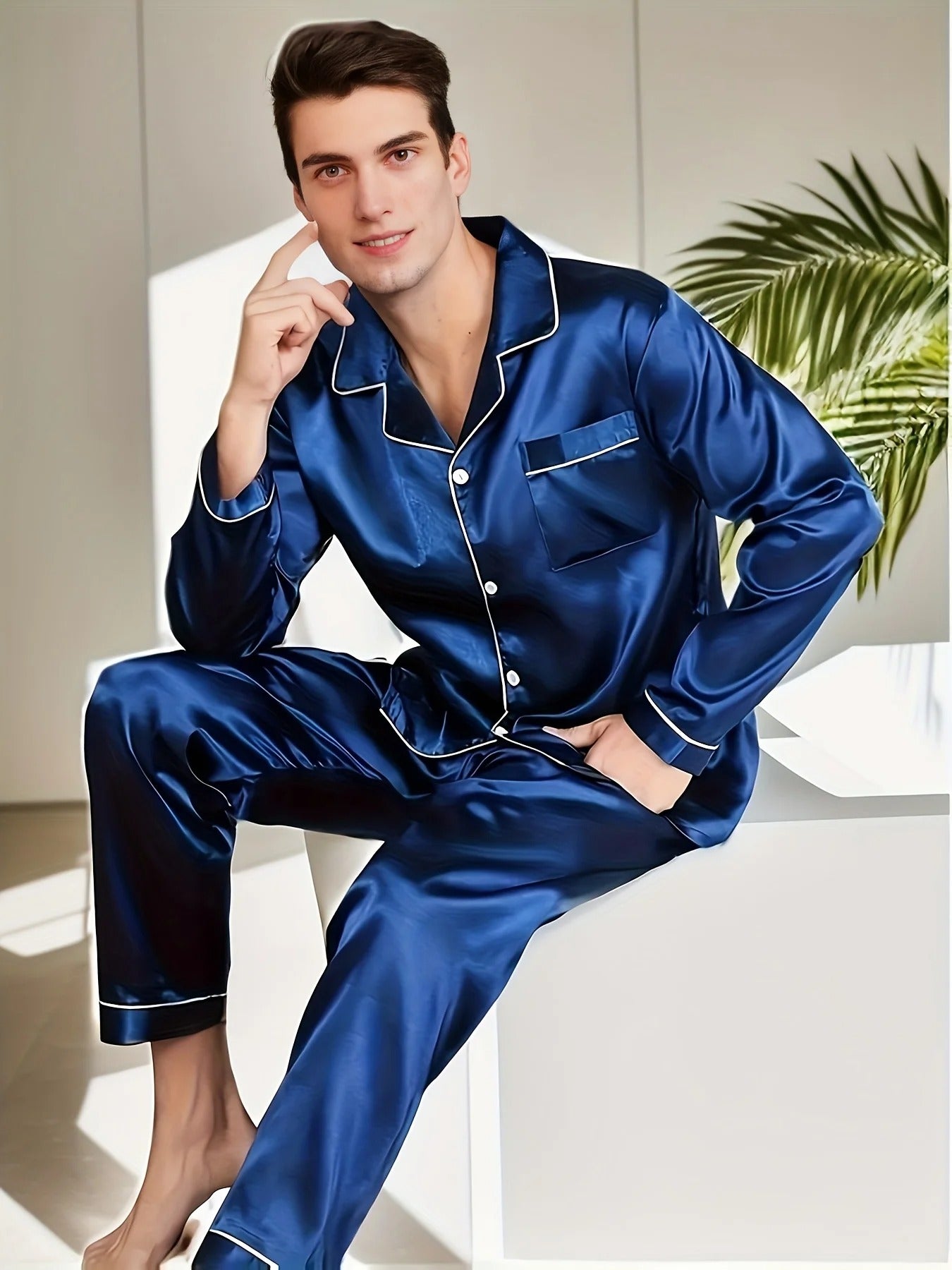 Pijama de satén de seda - Marivir
