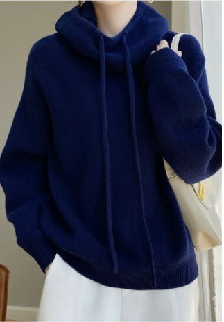 Elegante jersey de invierno con capucha para un look informal