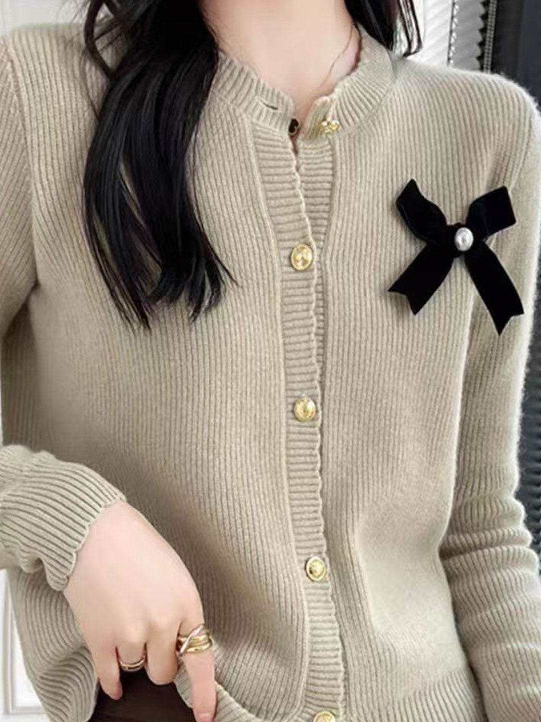 Cardigan Dior | Cardigan de punto con lazo retro