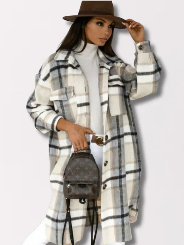 Teille | chaqueta larga a cuadros