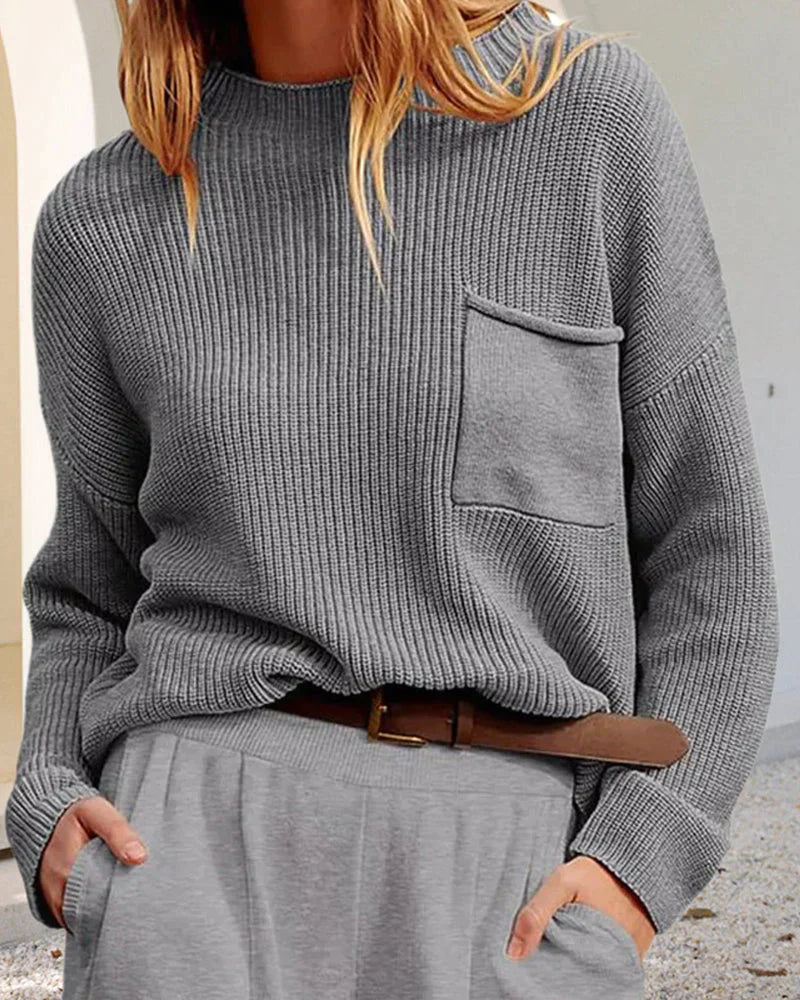 Miriam - Jersey de cuello redondo para mujer