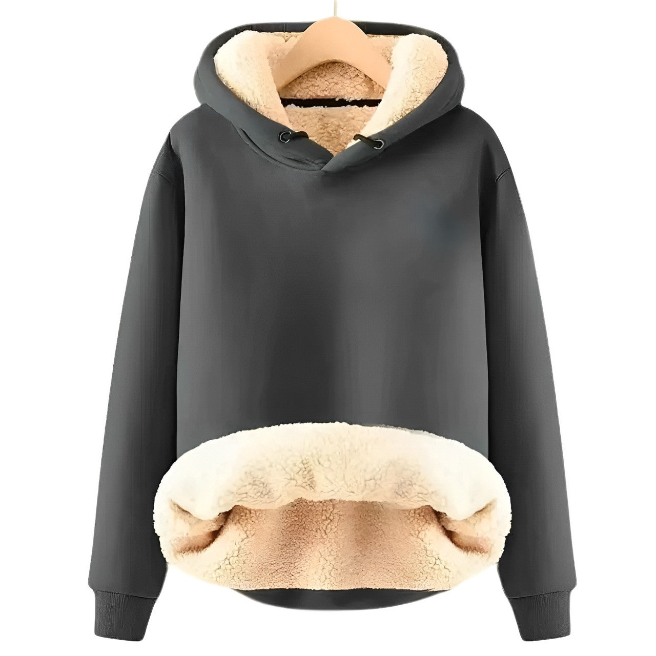 Mila | Chaqueta con capucha de forro polar Sherpa para mujer