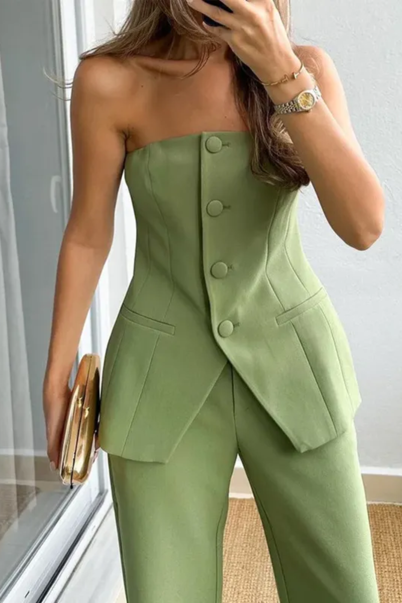 Elena | Conjunto de top y pantalón de tubo para mujer