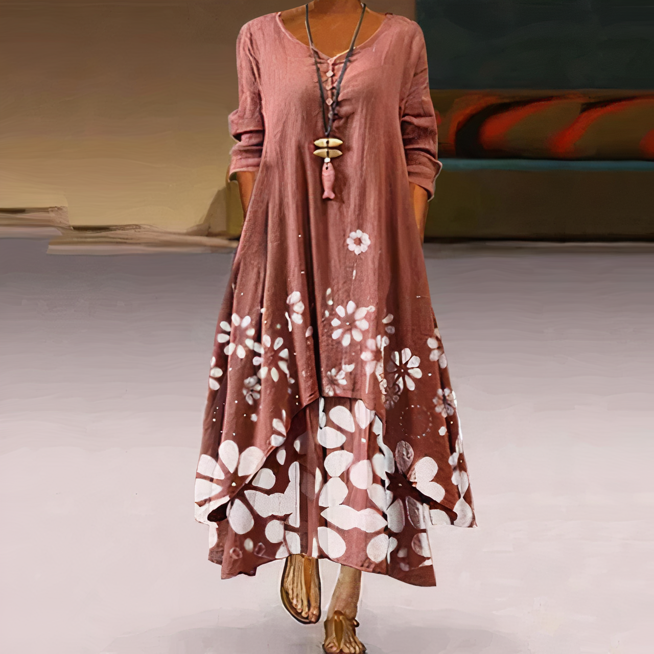 Eloria - Elegante vestido de algodón