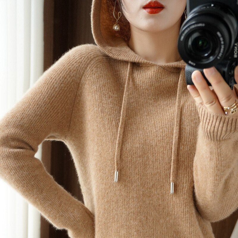 Leslie | Sudadera con capucha de cachemira