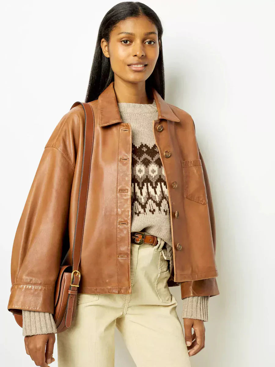 Malvie | chaqueta de cuero vintage