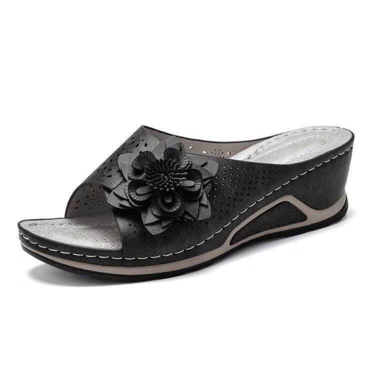 Xiomara® | Sandalias ortopédicas de piel suave con soporte para el arco del pie
