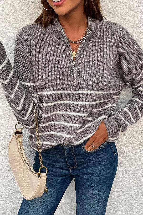 Ulla Sweater | Jersey casual media cremallera