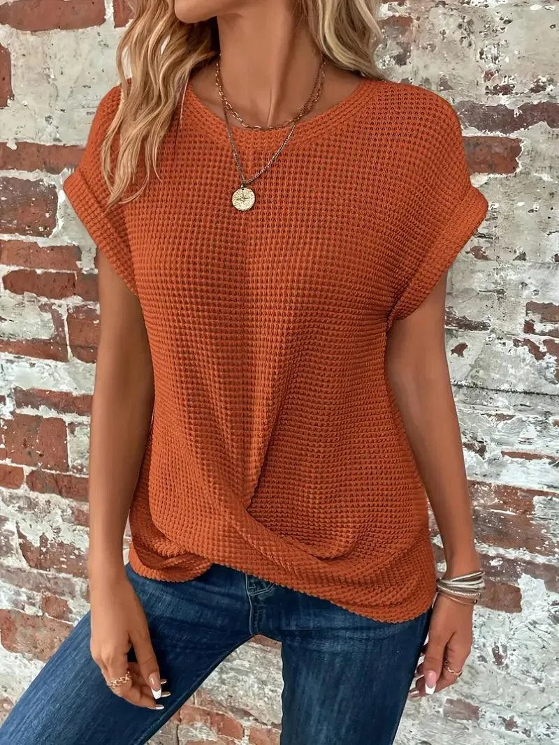 Camiseta de punto | Casual | Material transpirable | Perfecta para el día a día