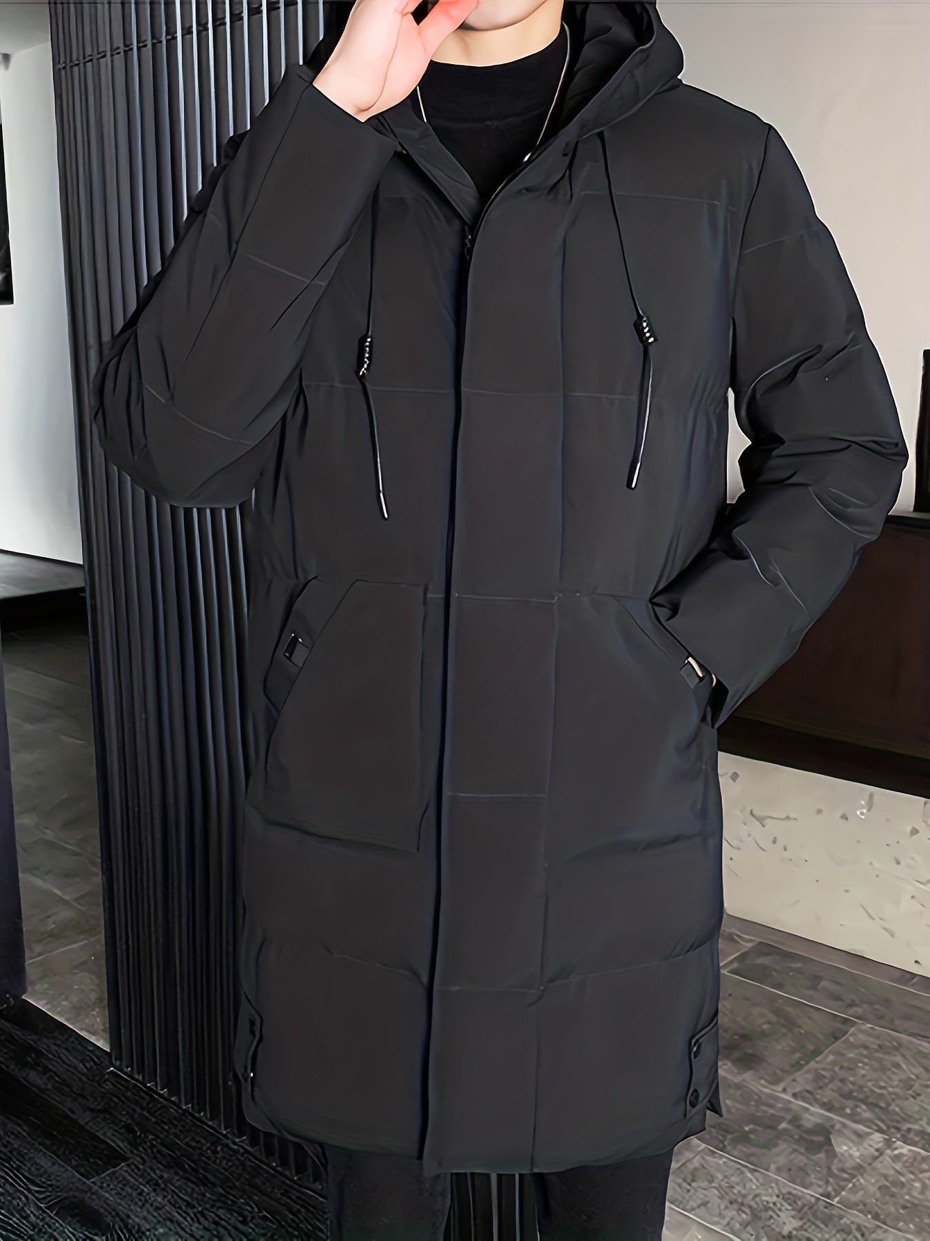 Chaqueta de invierno con capucha para hombre | Ideal para otoño/invierno