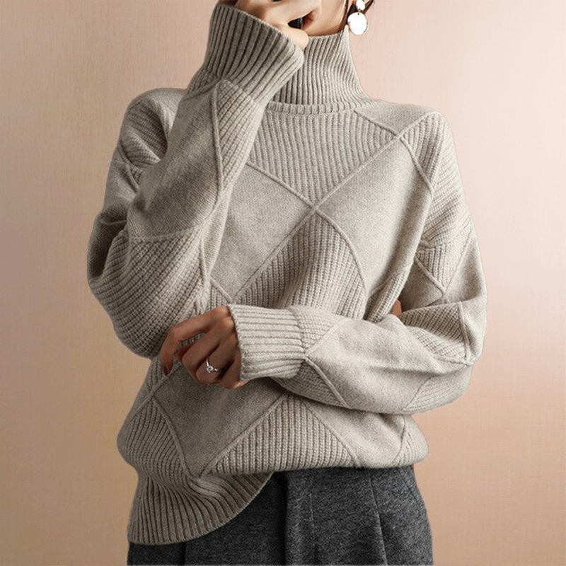 Kylie - Elegante jersey de cuello alto de invierno para mujer