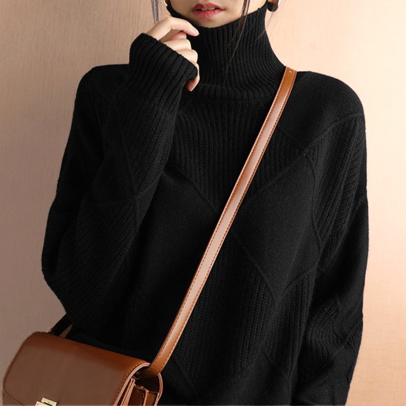 Kylie - Elegante jersey de cuello alto de invierno para mujer