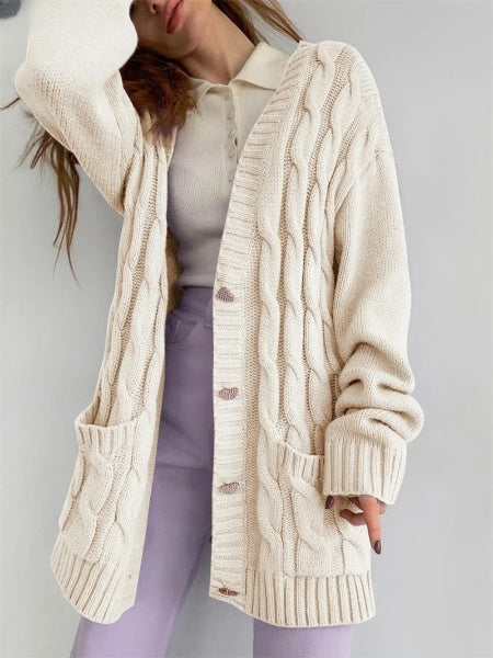 Chaqueta de punto oversize para mujer, elegante y cómoda