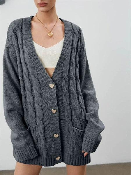 Chaqueta de punto oversize para mujer, elegante y cómoda