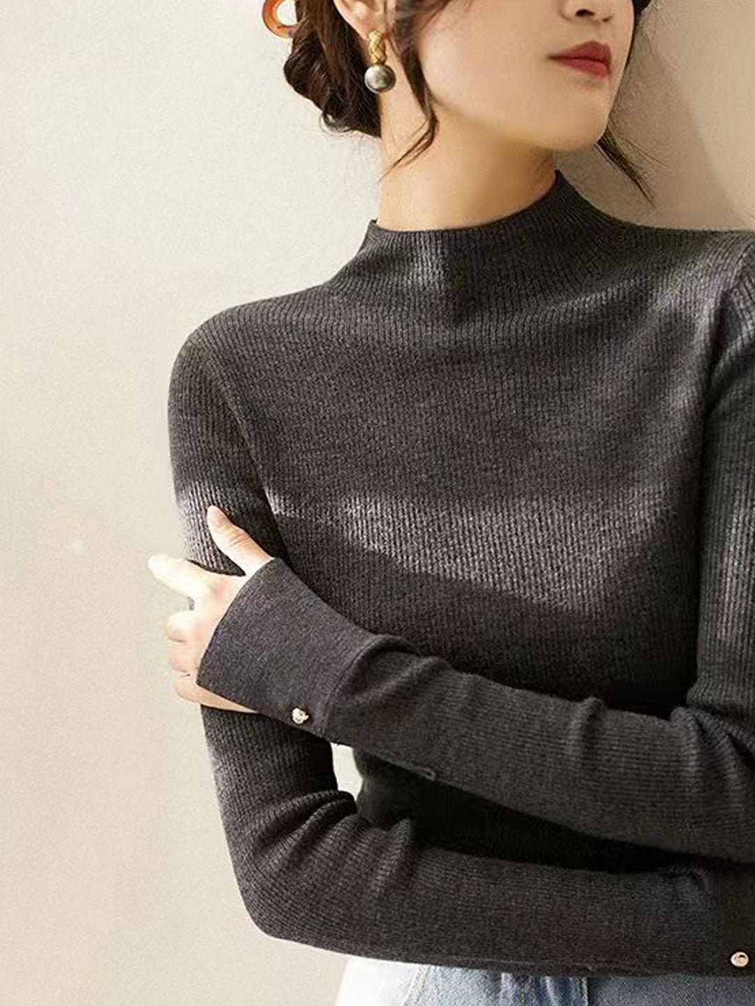 Jersey Dalila | Jersey de punto con cuello alto