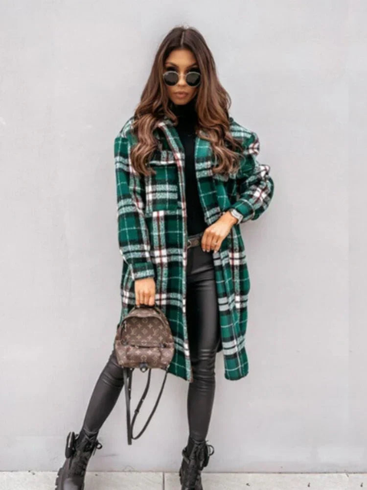 Teille | chaqueta larga a cuadros