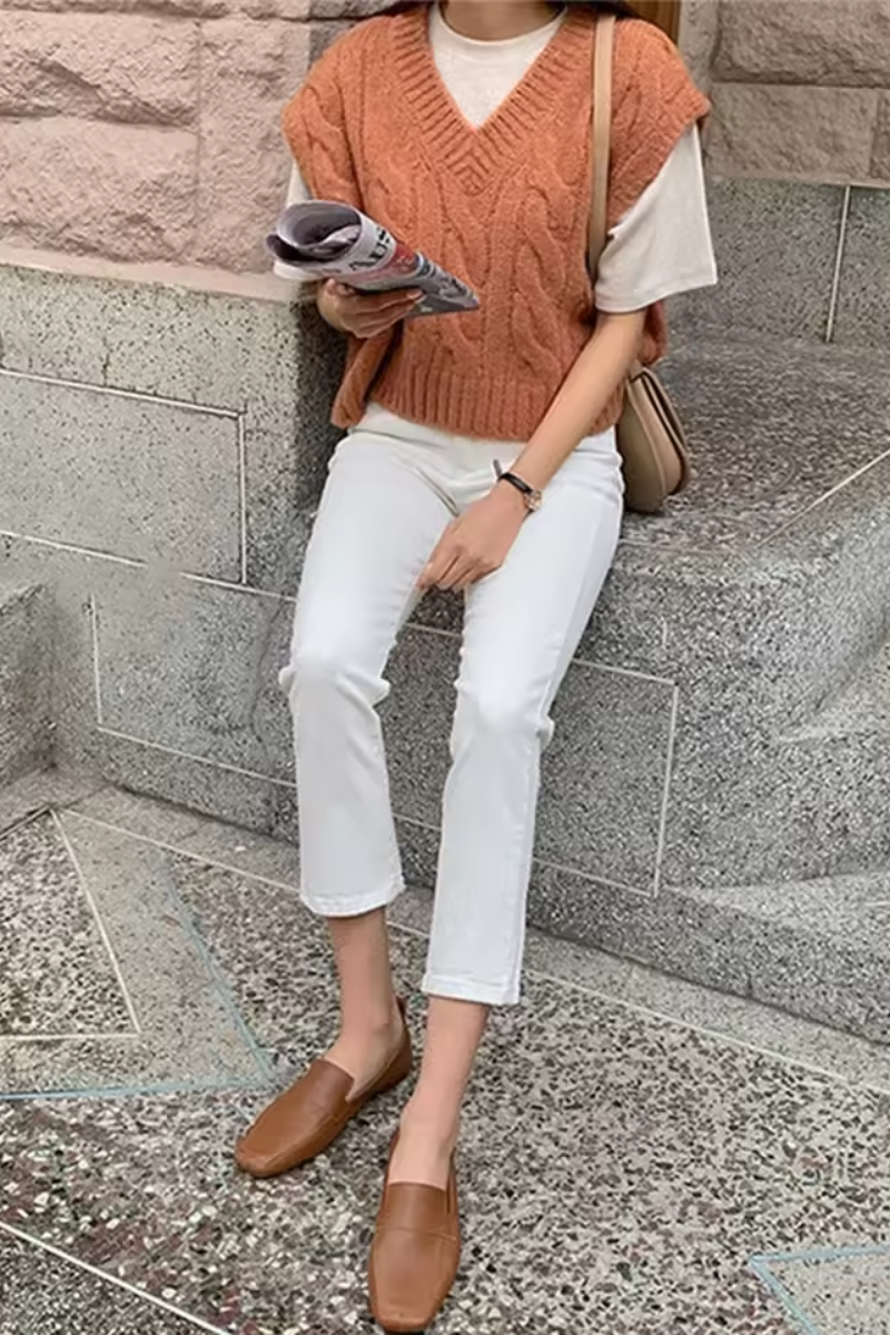 Eva | Vaqueros blancos de pierna recta para mujer