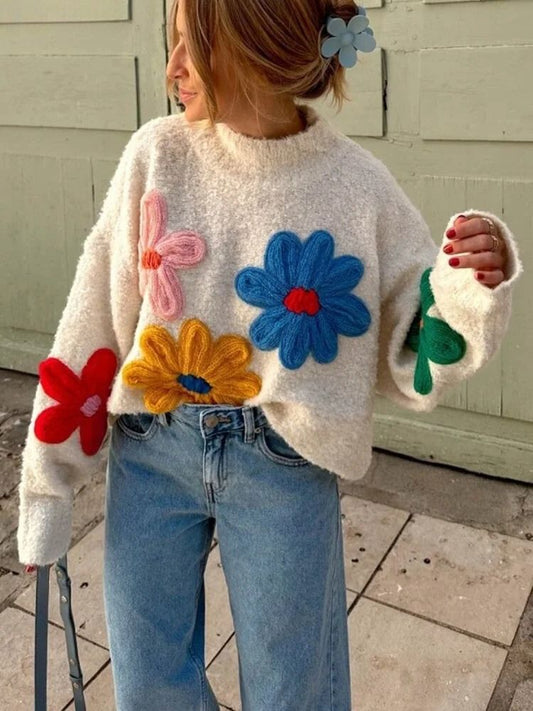 Gracen - jersey de invierno acolchado floral