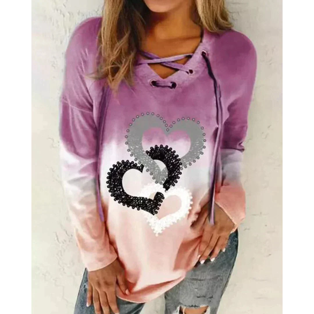 Wilna Sweater | Jersey casual estampado corazón