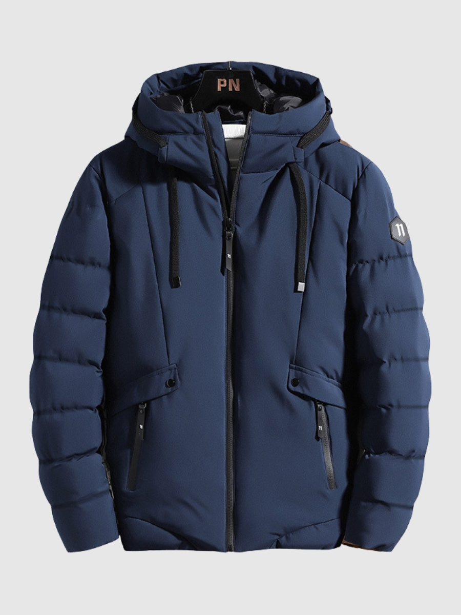 Elegante chubasquero de longitud media con cremallera y cintura ajustable para mujer | Ideal para otoño/invierno