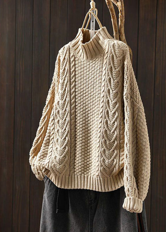 Jersey ligero con cuello alto y corte oversize para un look primaveral