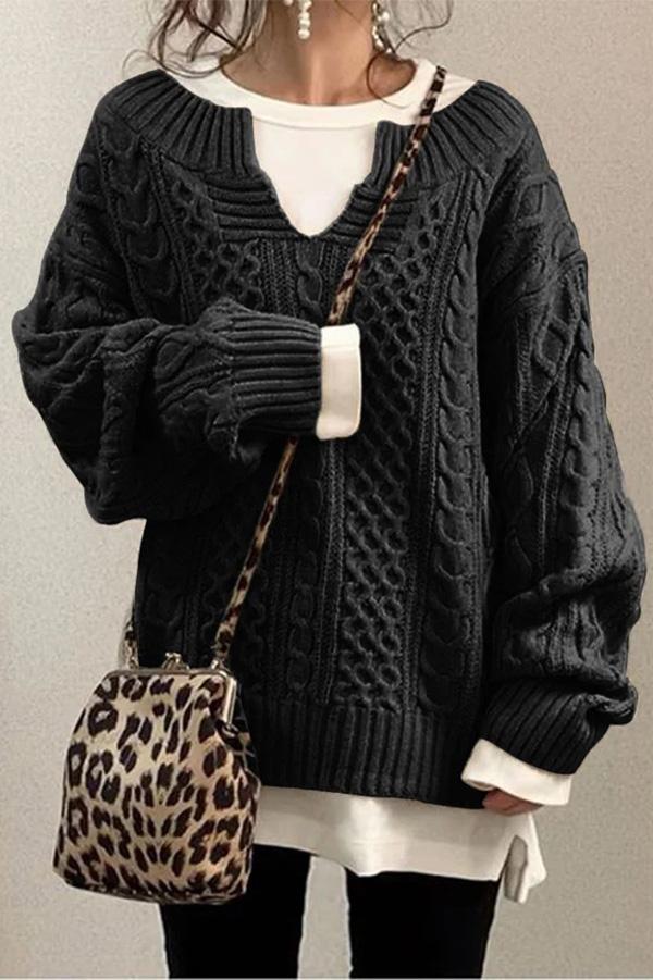 Elegante jersey estampado de corte holgado para un look moderno
