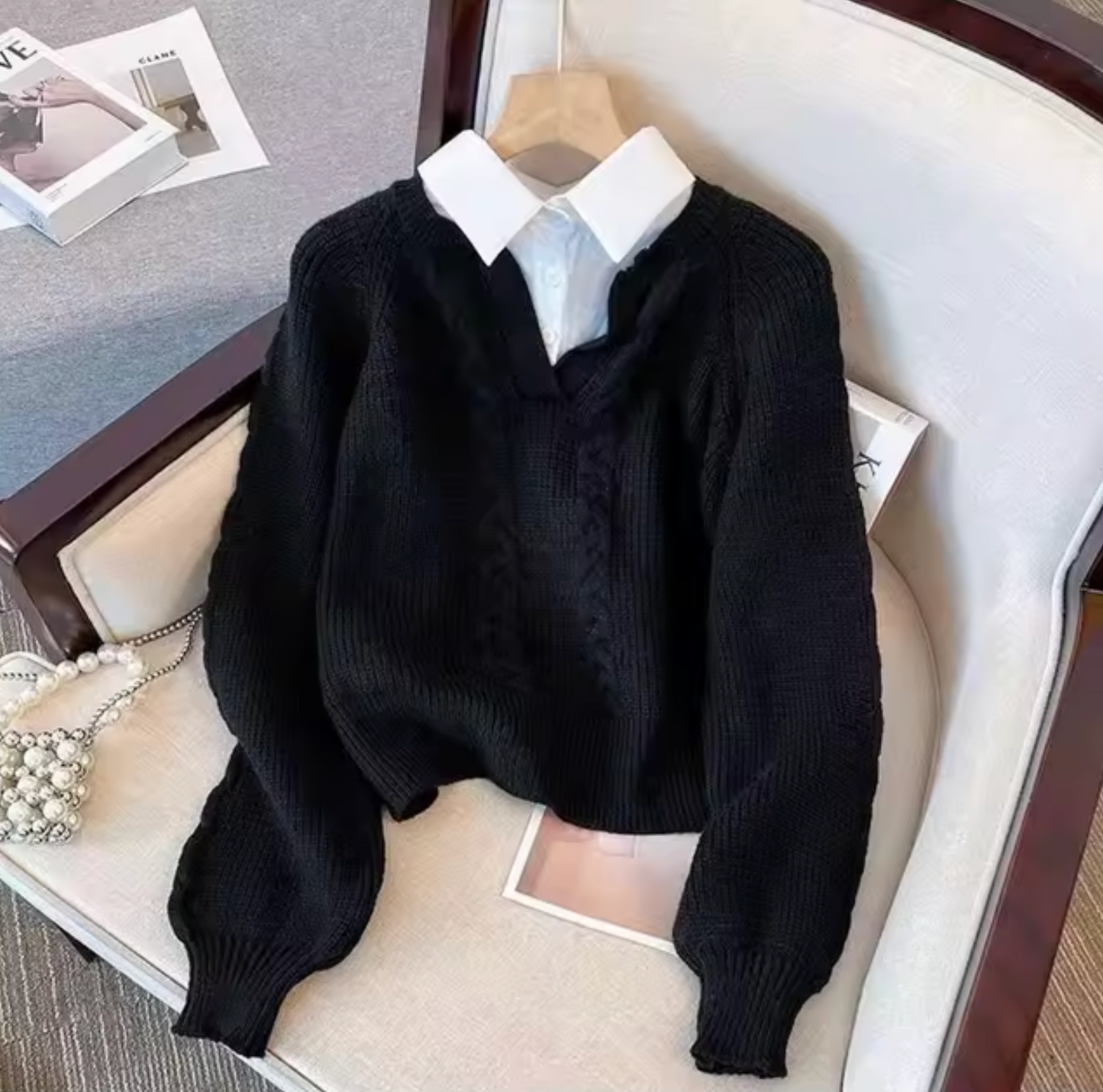 Addie - Jersey de punto con cuello