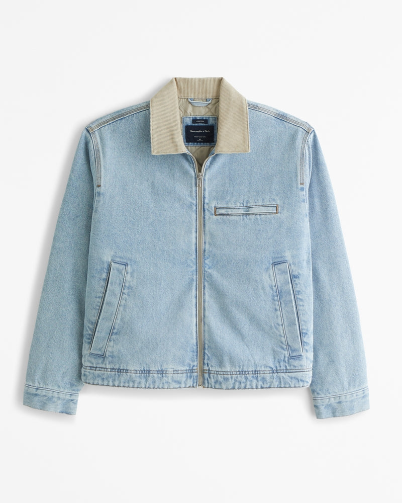 Chaqueta de trabajo corta con cremallera