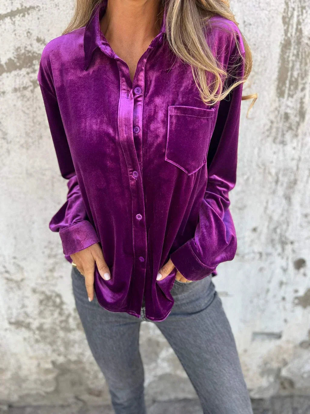 Olisa | Elegante camisa de terciopelo