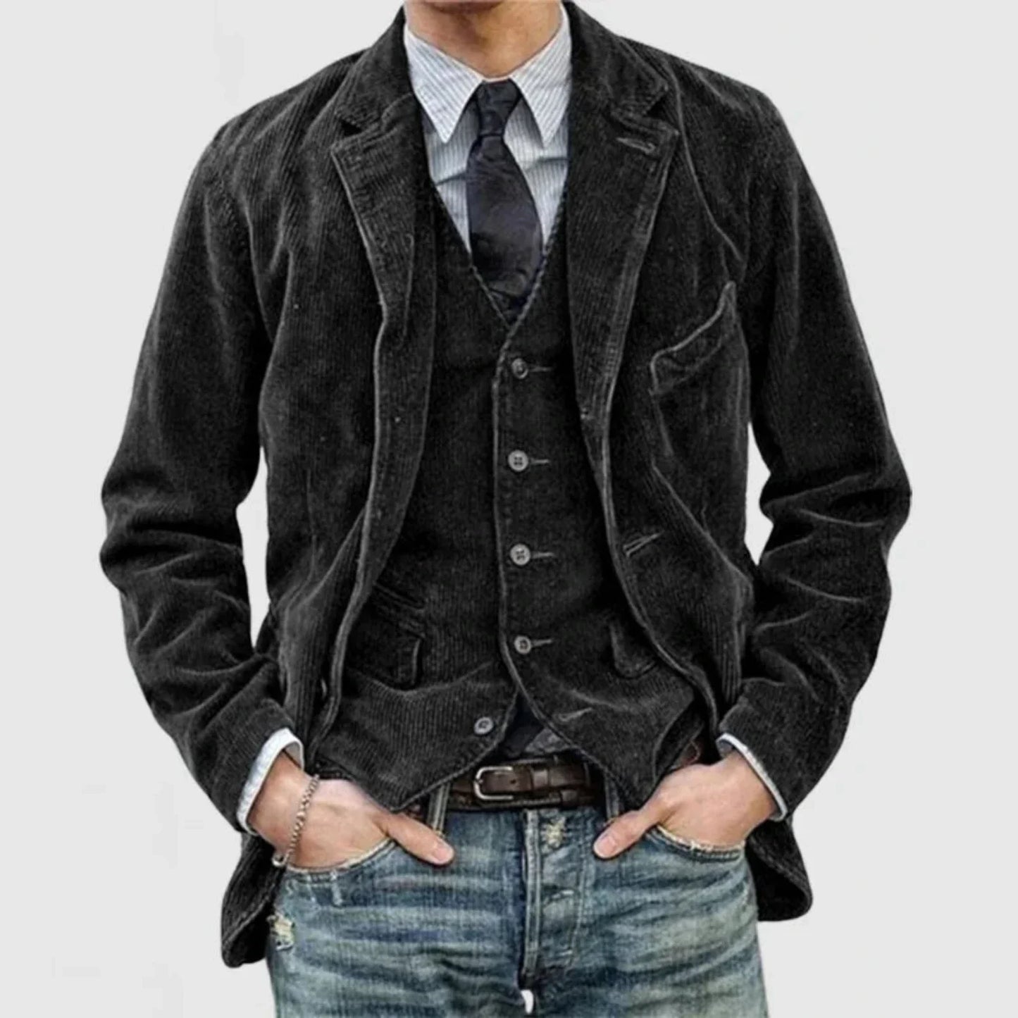 Frederik - Chaqueta - Clásica - Moderna - Ideal para otoño / invierno para hombre
