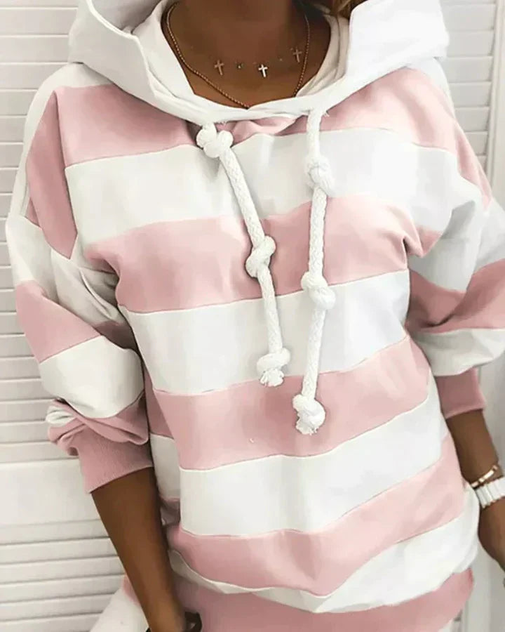 Elisa | Moderna sudadera informal a rayas - ideal para otoño/invierno