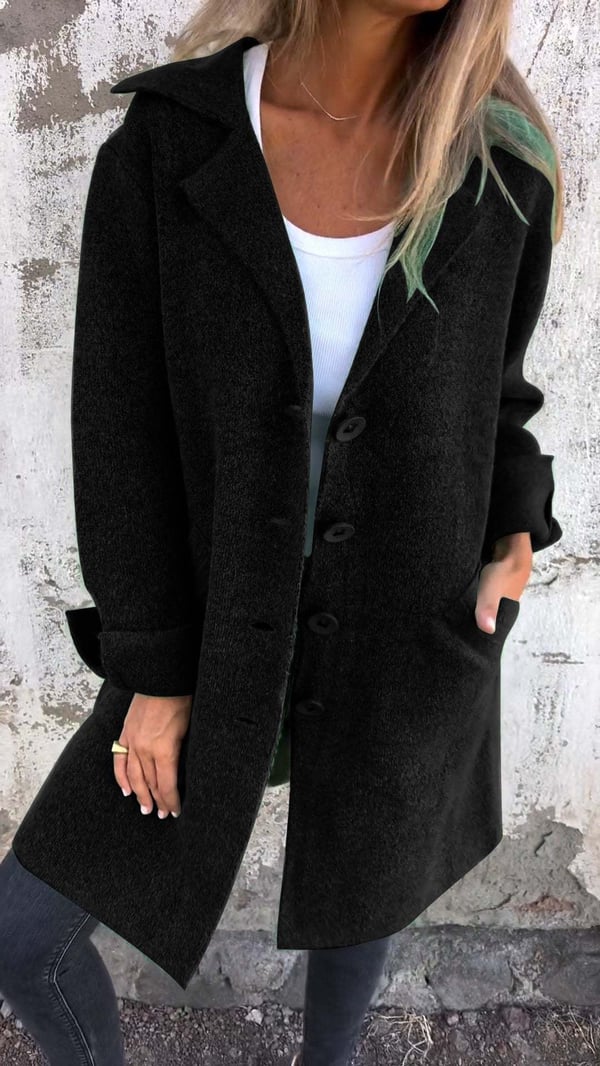 Teni™ | Abrigo largo casual elegante con prácticos bolsillos