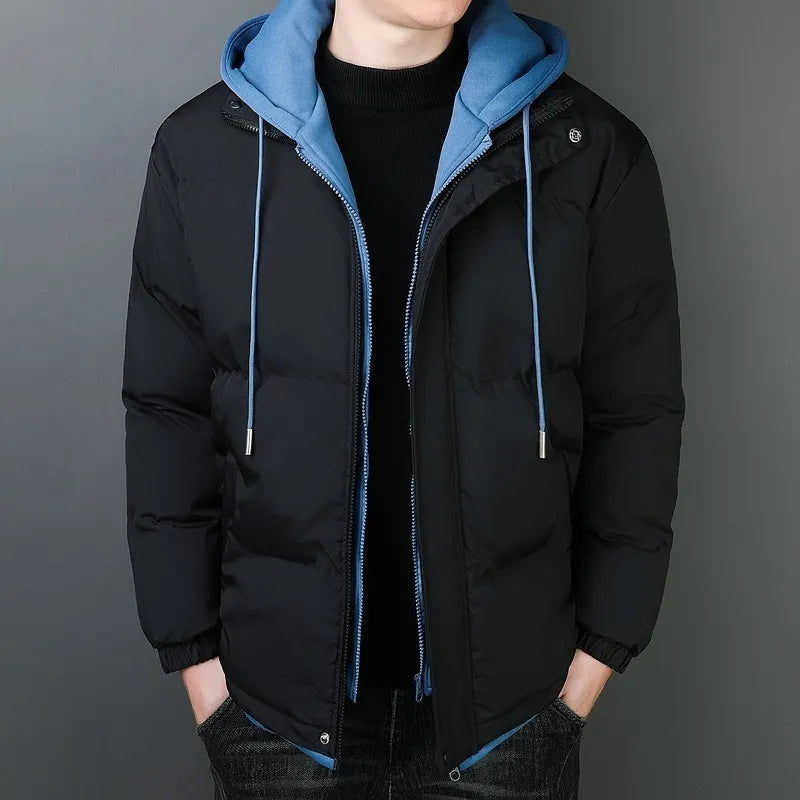 Gaston | Chaqueta de algodón engrosado con capucha cortaviento para hombre
