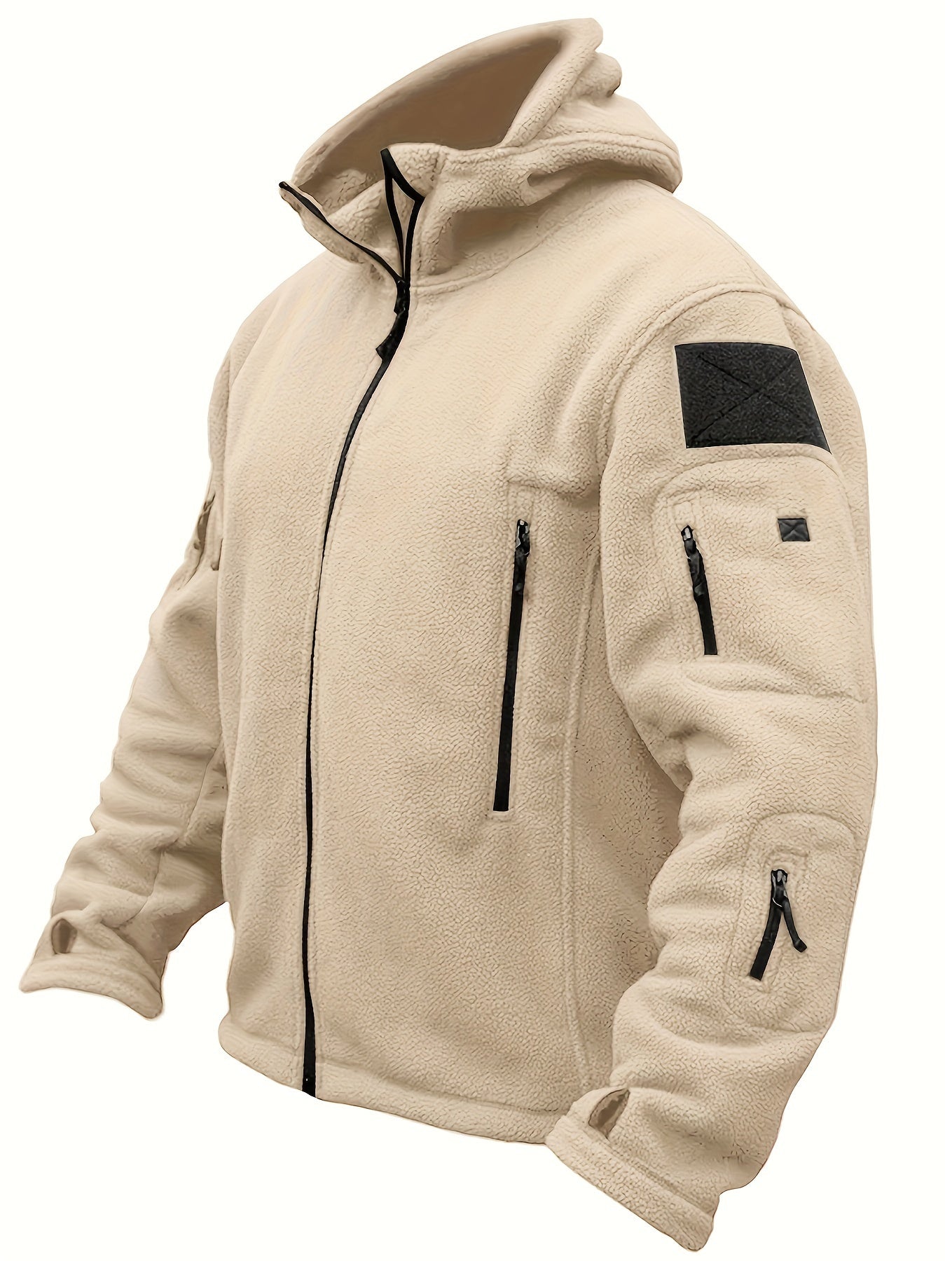 Cálida chaqueta polar cortaviento para hombre | Perfecta para actividades al aire libre
