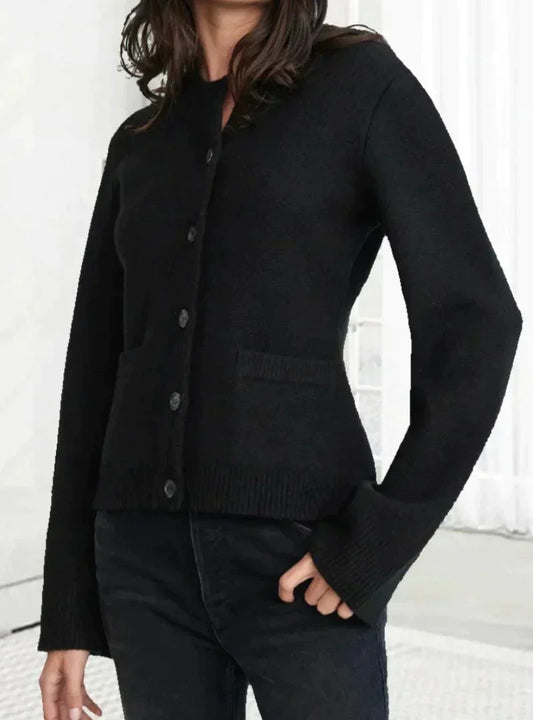 Jane - Chaqueta de punto suave con botones para mujer