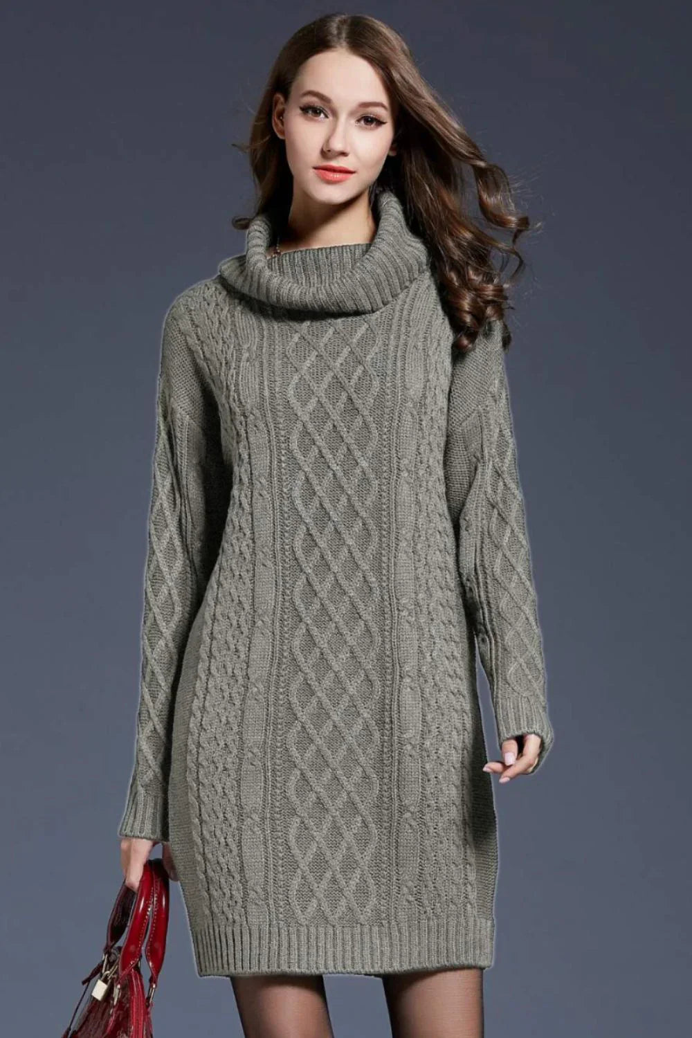 Els - Vestido jersey de punto para otoño e invierno